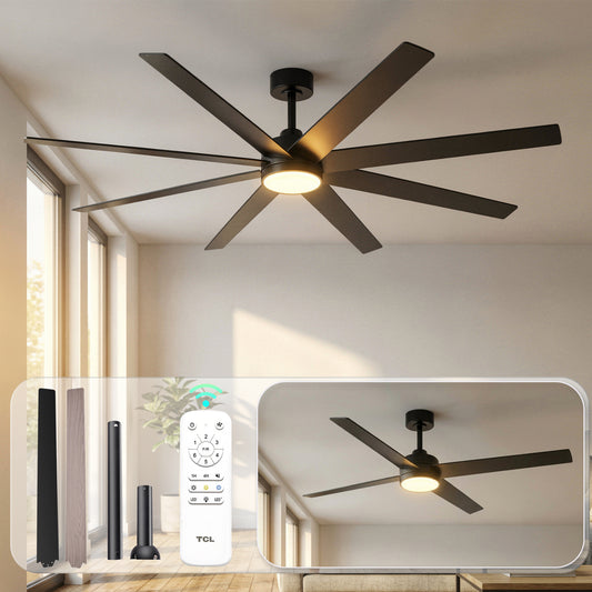 TCL 72 in. Ceiling Fan with Light for Large Rooms