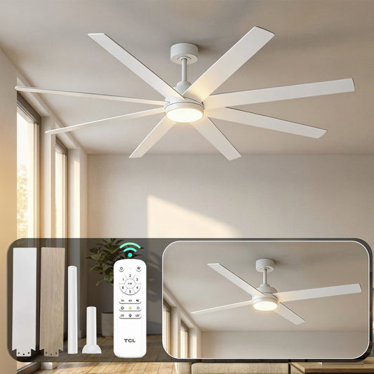 TCL 72 in. Ceiling Fan with Light for Large Rooms