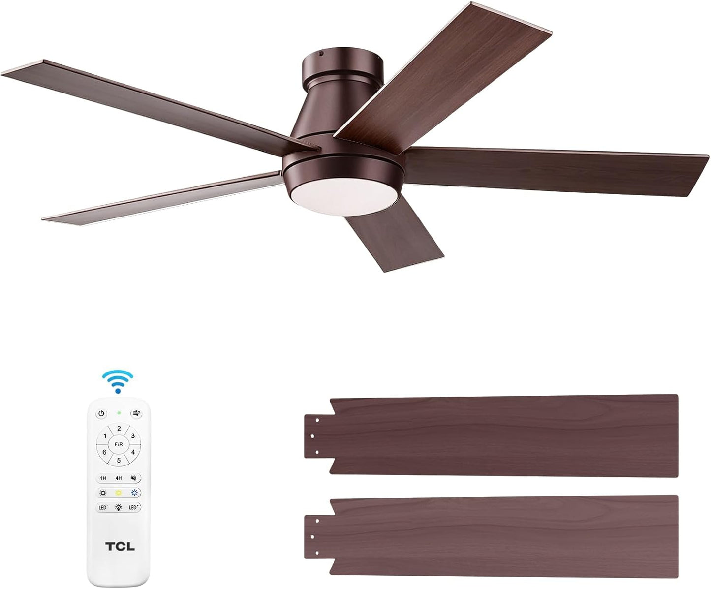 TCL 42/52 in. Low-Profile Ceiling Fan with Light