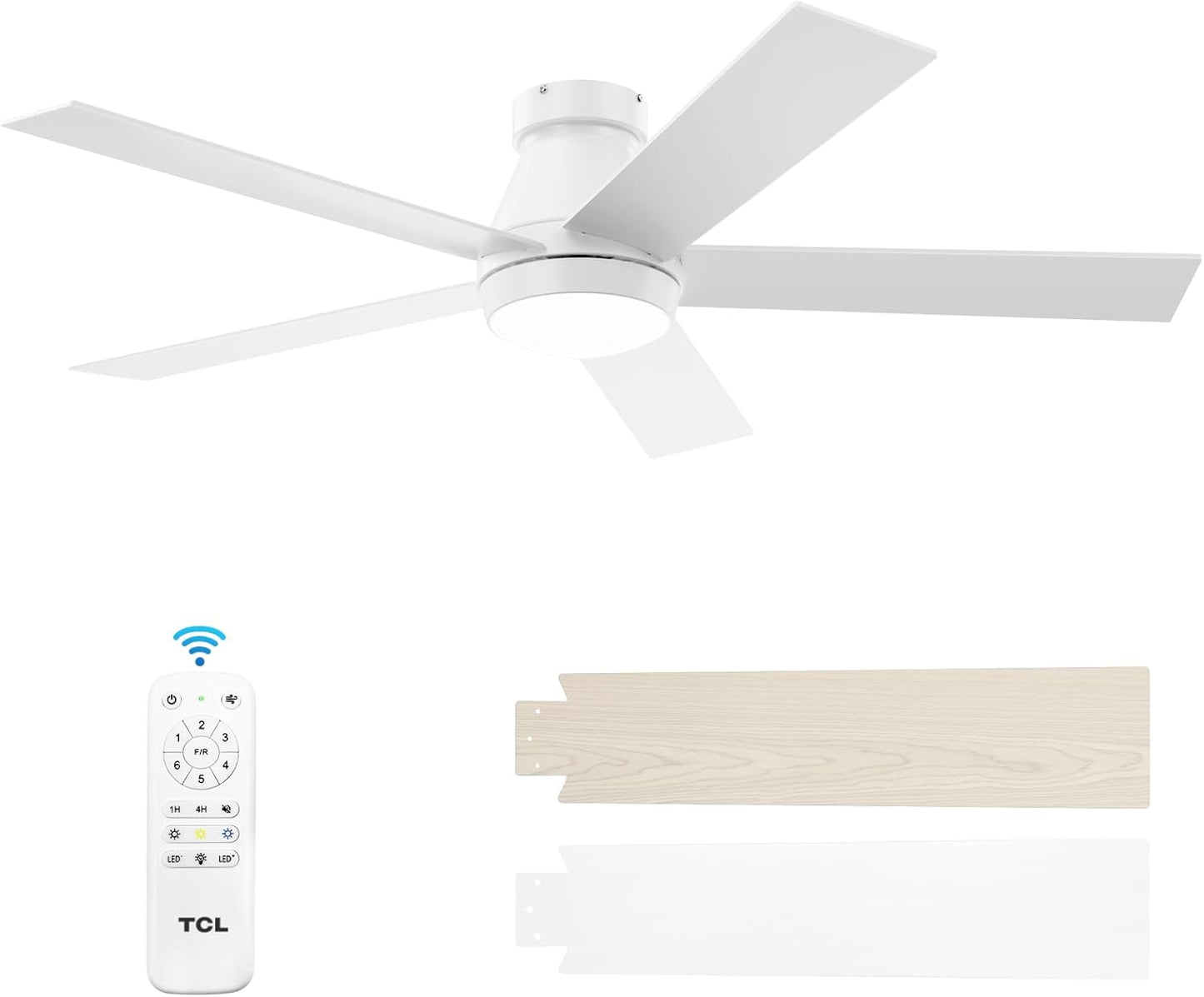 TCL 42/52 in. Low-Profile Ceiling Fan with Light