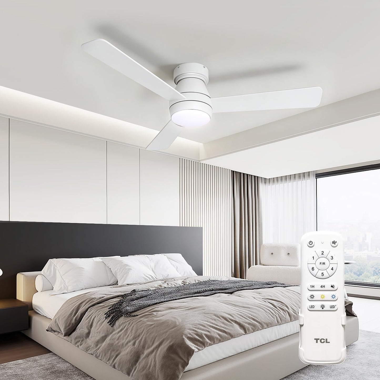 TCL 36/42/46 in. Low-Profile Ceiling Fan with Light