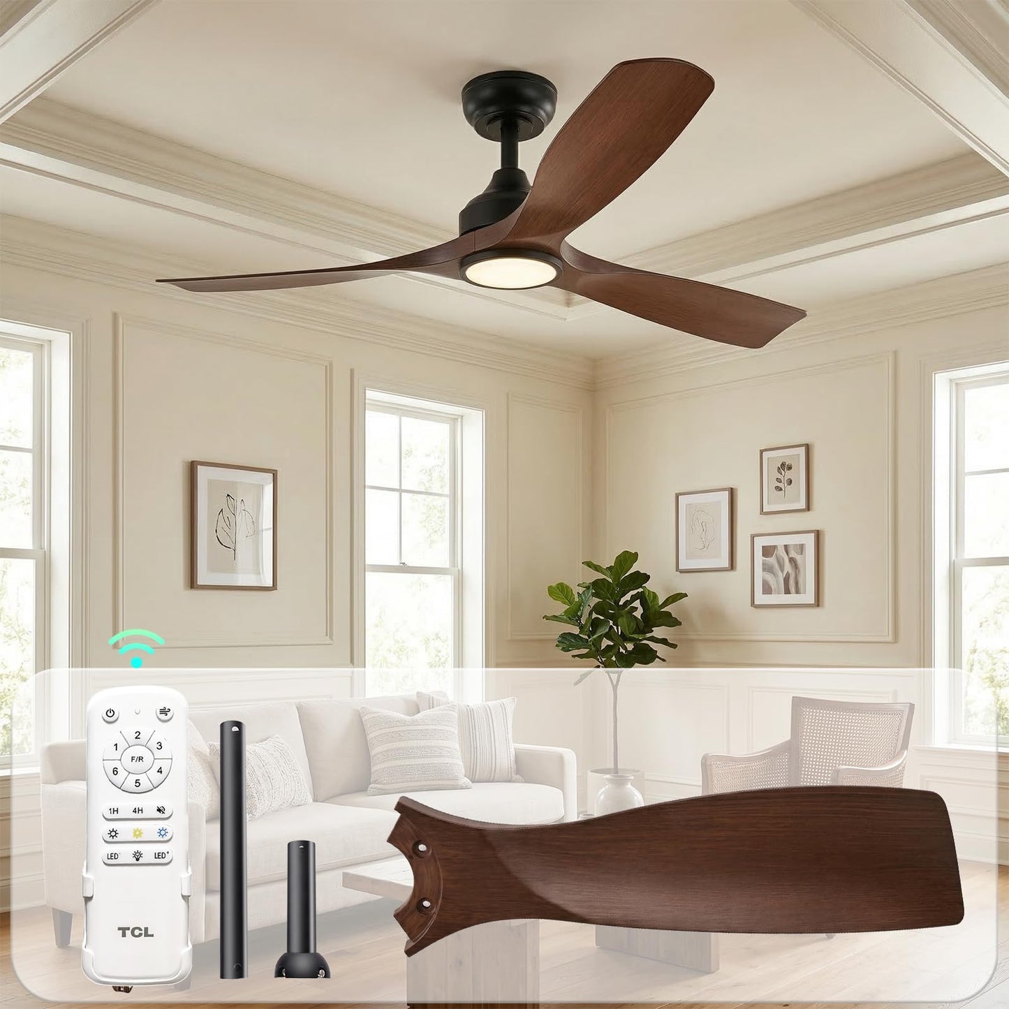 TCL 52 in. Outdoor Ceiling Fan with Light