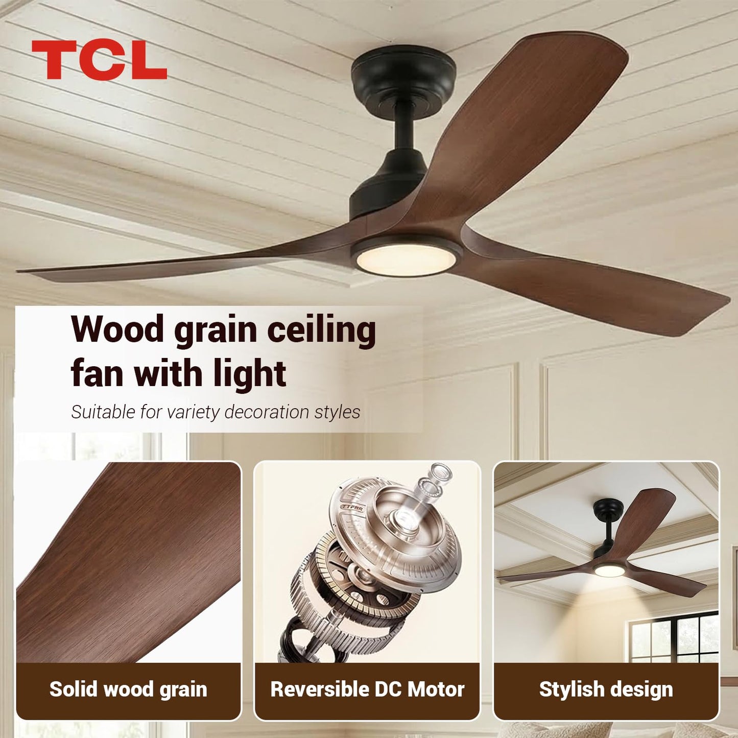TCL 52 in. Outdoor Ceiling Fan with Light