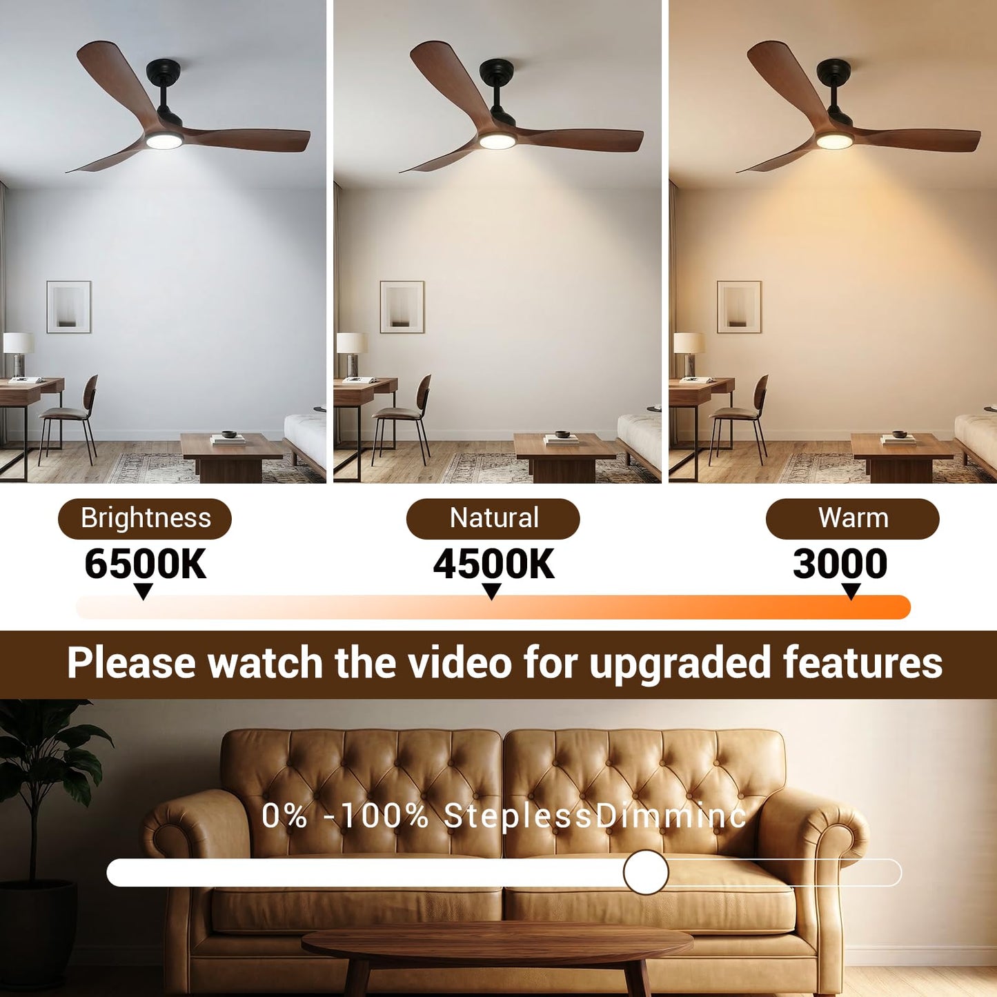 TCL 52 in. Outdoor Ceiling Fan with Light