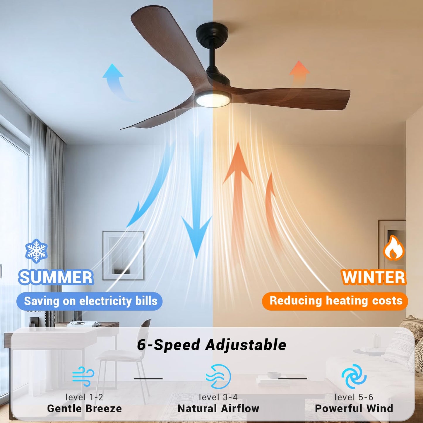 TCL 52 in. Outdoor Ceiling Fan with Light